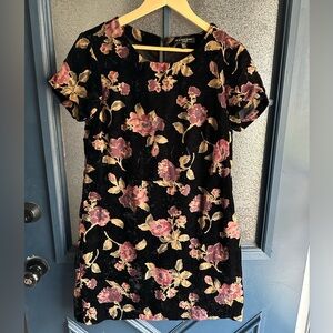 Floral Velvet Mini Dress